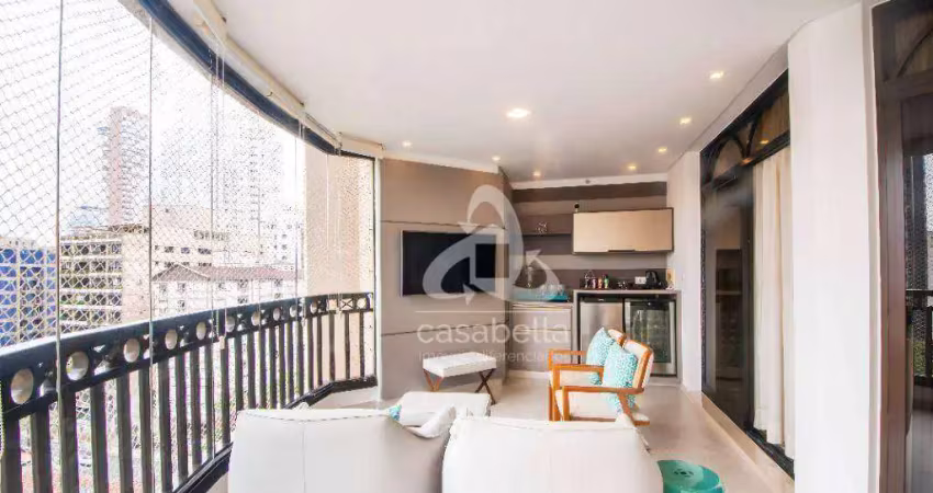 Apartamento com 3 dormitórios à venda, 209 m² por r$ 2.500.000,00 - boqueirão - santos/sp
