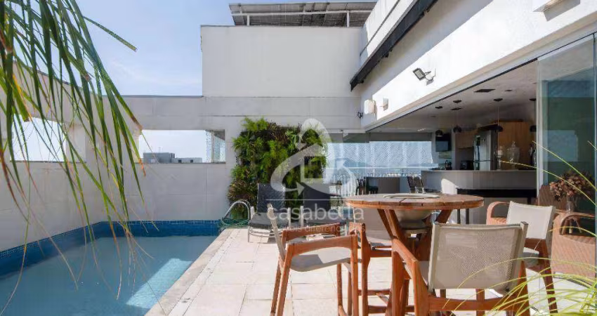 Cobertura com 3 dormitórios à venda, 375 m² por R$ 7.000.000,00 - Boqueirão - Santos/SP