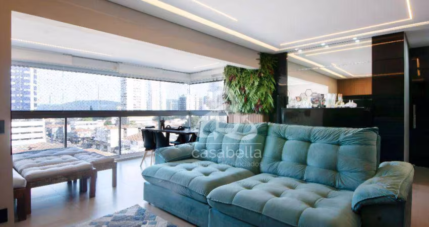Apartamento com 3 dormitórios à venda, 111 m² por R$ 1.170.000,00 - Ponta da Praia - Santos/SP