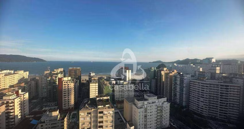 Apartamento com 1 dormitório para alugar, 58 m² por R$ 6.500,00/mês - Pompéia - Santos/SP