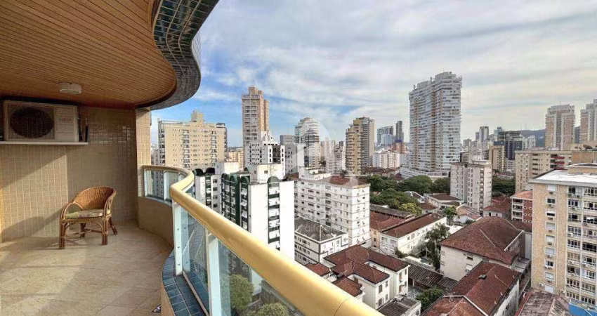 Apartamento com 3 dormitórios à venda, 169 m² por R$ 1.650.000,00 - Gonzaga - Santos/SP