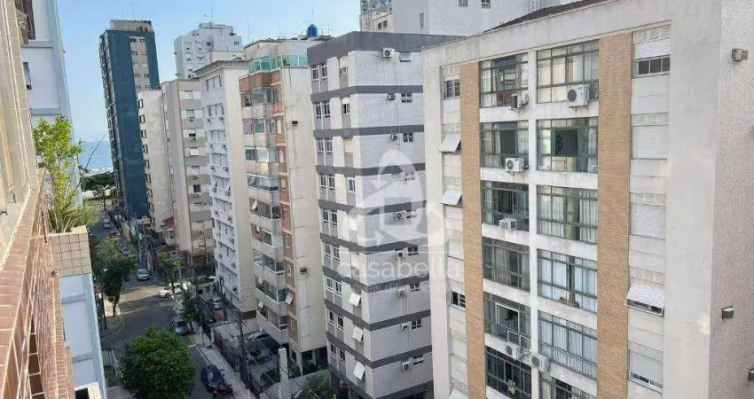 Apartamento com 2 dormitórios, 132 m² - venda por r$ 800.000,00 ou aluguel por r$ 6.500,00/mês - boqueirão - santos/sp