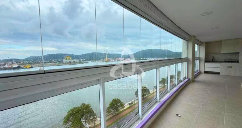 Apartamento com 3 dormitórios, 189 m² - venda por R$ 2.400.000,00 ou aluguel por R$ 15.000,00/ano - Ponta da Praia - Santos/SP