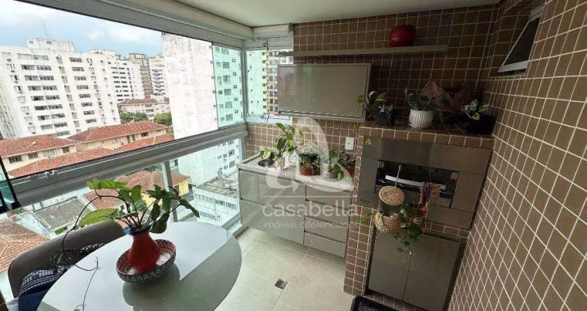 Apartamento com 2 dormitórios à venda, 82 m² por r$ 1.062.000,00 - boqueirão - santos/sp