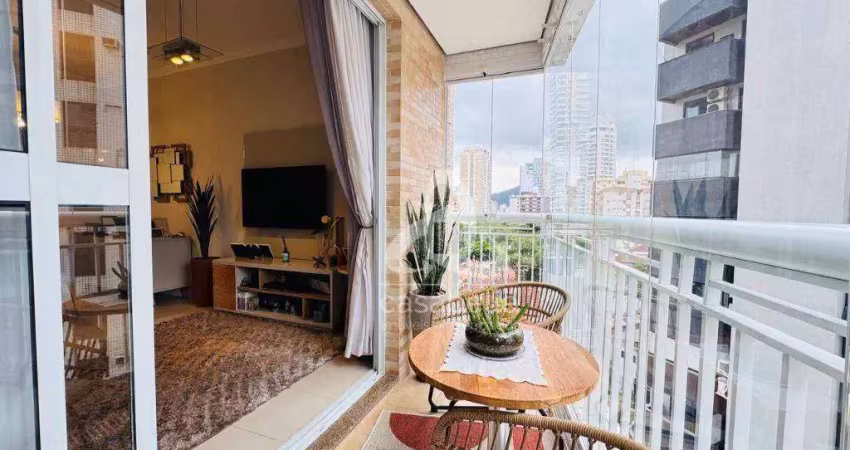 Apartamento com 3 dormitórios à venda, 98 m² por r$ 1.480.000,00 - gonzaga - santos/sp