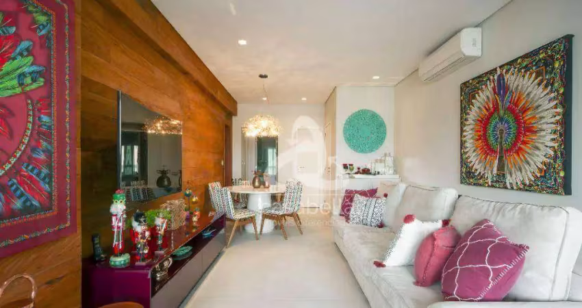 Apartamento com 2 dormitórios à venda, 135 m² por r$ 2.850.000,00 - ponta da praia - santos/sp