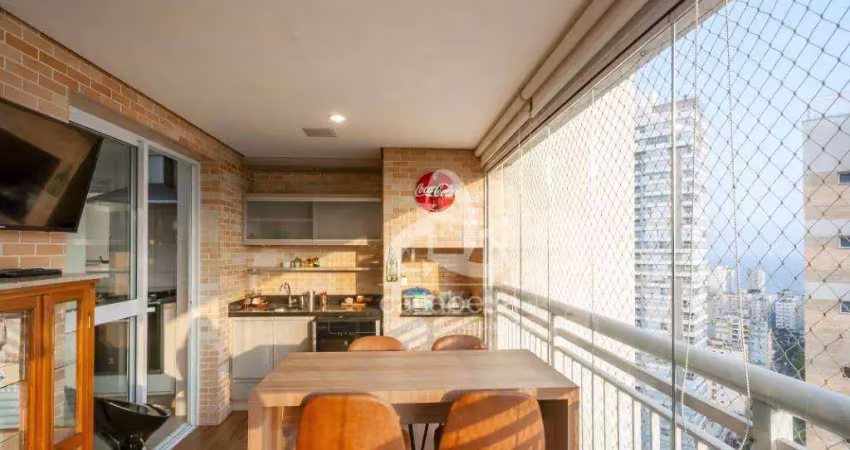 Apartamento com 3 dormitórios à venda, 159 m² por r$ 2.450.000,00 - gonzaga - santos/sp