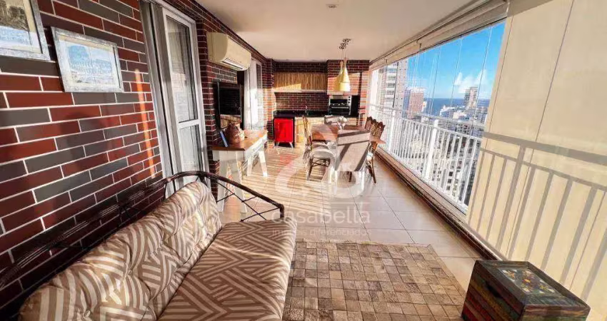 Apartamento com 3 dormitórios para alugar, 148 m² por r$ 15.002,00/mês - boqueirão - santos/sp