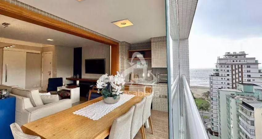Apartamento com 3 dormitórios à venda, 100 m² por r$ 1.390.000,00 - josé menino - santos/sp