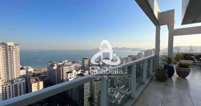 Cobertura com 4 dormitórios à venda, 330 m² por r$ 5.000.000,00 - boqueirão - santos/sp