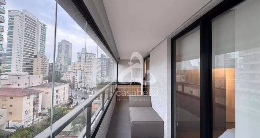 Apartamento com 1 dormitório para alugar, 59 m² por r$ 5.842,00/mês - ponta da praia - santos/sp