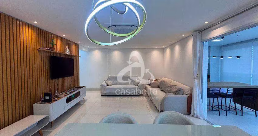 Apartamento com 3 dormitórios para alugar, 166 m² por r$ 18.002,00/mês - ponta da praia - santos/sp