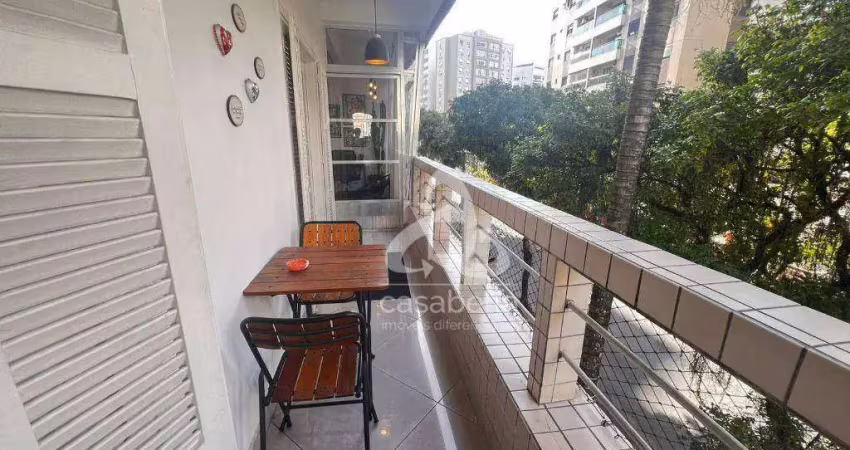 Apartamento com 2 dormitórios à venda, 100 m² por r$ 795.000,00 - boqueirão - santos/sp
