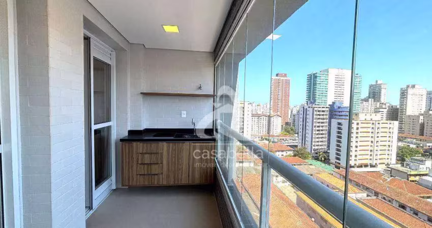 Apartamento com 1 dormitório para alugar, 53 m² por r$ 5.702,00/mês - boqueirão - santos/sp