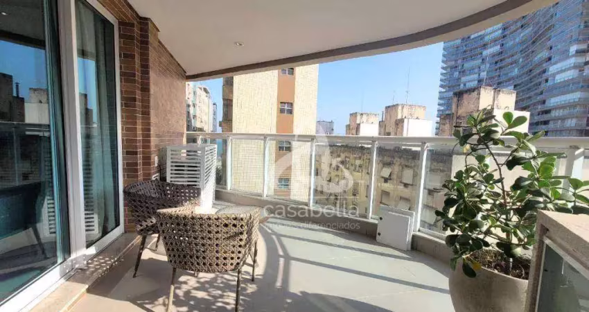 Apartamento com 2 dormitórios à venda, 54 m² por r$ 750.000,00 - pompéia - santos/sp