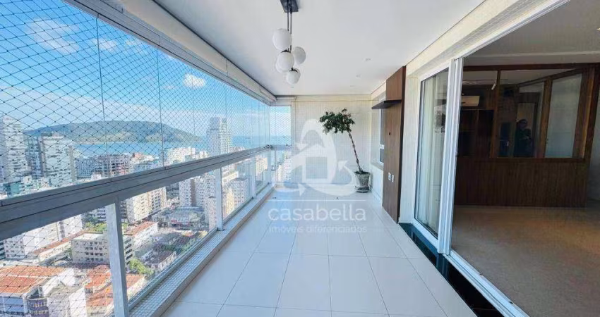 Apartamento com 3 dormitórios à venda, 155 m² por r$ 2.450.000,00 - embaré - santos/sp