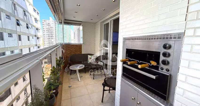 Apartamento com 2 dormitórios à venda, 84 m² por r$ 980.000,00 - boqueirão - santos/sp