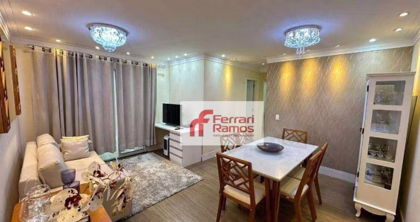 Apartamento com 3 dormitórios para alugar, 78 m² por R$ 4.031,11/mês - Vila Augusta - Guarulhos/SP