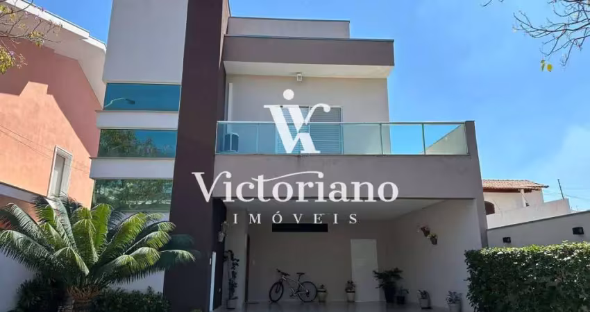 Sobrado de alto padrão - cond. crystal park - 208m² 3 suítes com piscina