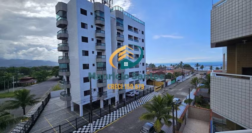 Apartamento em Mongaguá, bairro Itaóca, 1 dormitório, suíte, sacada com churrasqueira e vista mar, Residencial com elevador na quadra da praia, local tranquilo para o seu descanso.
