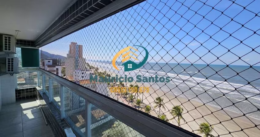 Apartamento em Mongaguá, bairro Vila Anhanguera, semi mobiliado com 2 dormitórios sendo 1 suíte com vista permanente para o mar, Residencial com lazer completo,  piscinas