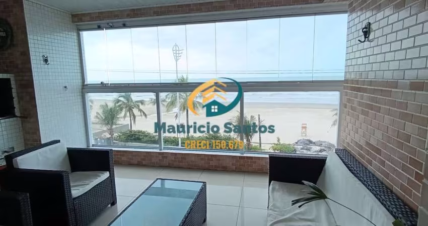 Apartamento em Mongaguá, bairro Vila São Paulo, divisa com Praia Grande, mobiliado, frente ao mar, com 2 dormitórios sendo 1 suíte, Residencial com lazer!