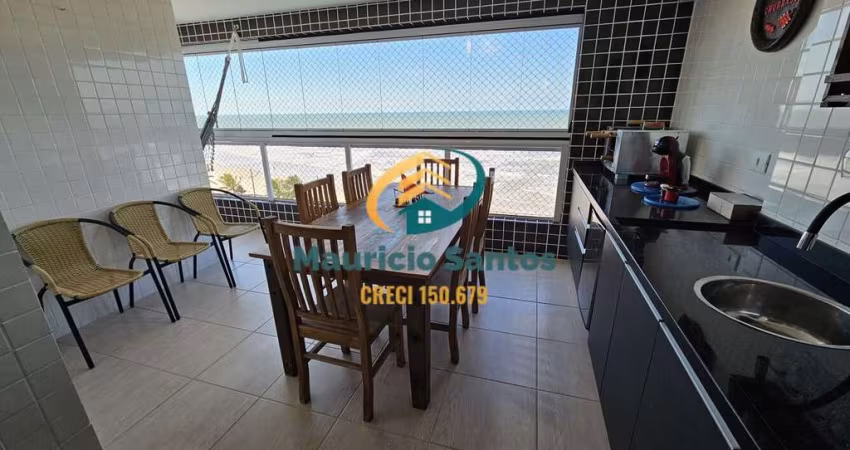 Apartamento em Mongaguá, bairro Vila Anhanguera, mobiliado, frente ao mar, 2 dormitórios sendo 1 suíte, sacada com churrasqueira, Residencial com lazer completo!!