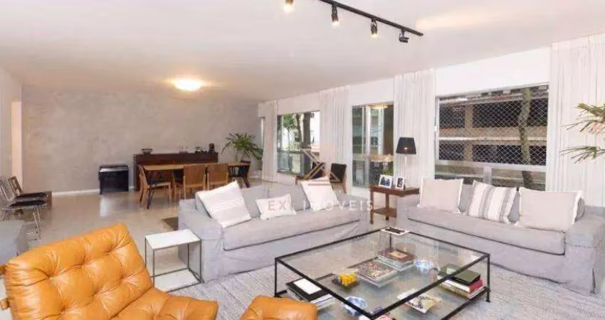 Apartamento com 4 dormitórios à venda, 220 m² por r$ 5.300.000 - leblon - rio de janeiro/rj