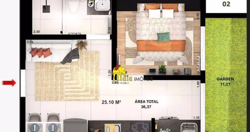 Apartamento com 1 dormitório à venda por r$ 219.000,00 - jardim líbano - são paulo/sp