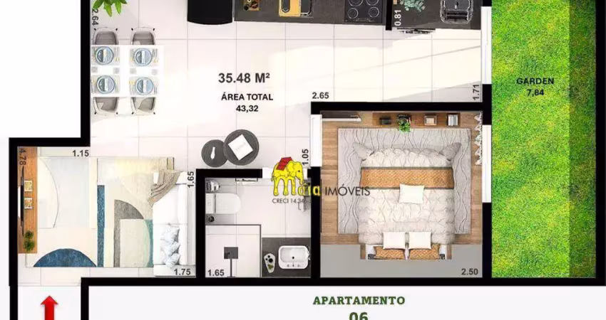 Apartamento com 1 dormitório à venda por r$ 245.000 - jardim líbano - são paulo/sp
