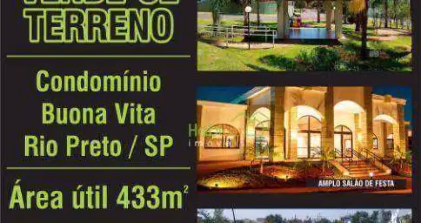 Terreno à venda, 433 m² por r$ 312.000,00 - parque residencial buona vita - são josé do rio preto/sp