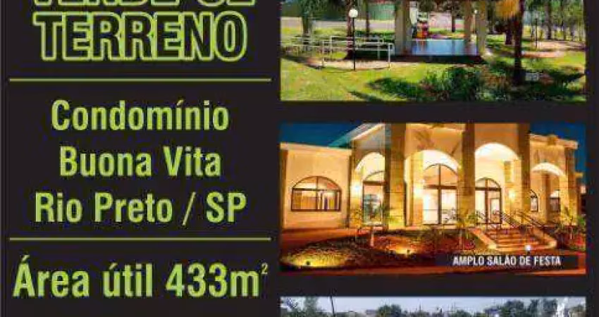 Terreno à venda, 433 m² por r$ 312.000,00 - parque residencial buona vita - são josé do rio preto/sp