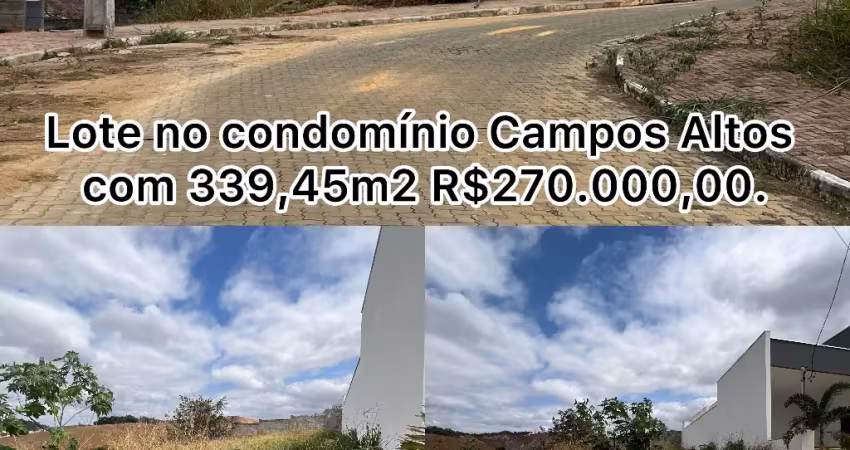 Lote em condomínio fechado campos altos! (santana do paraíso)