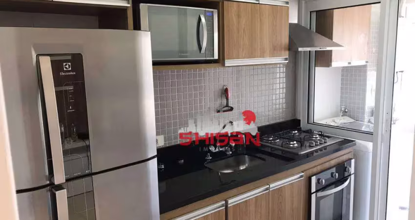 Apartamento de 50m² mobiliado com 1 vaga de garagem.