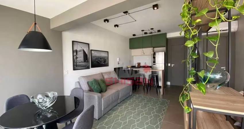 Studio para alugar mobiliado, com 40m² e 1 vaga na chácara klabin