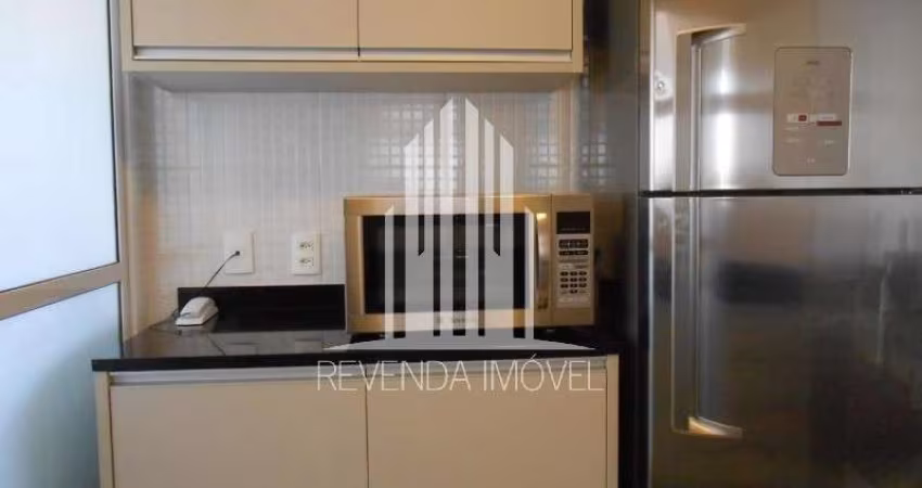 Apartamento de luxo para locação na Cidade Monções, São Paulo-SP: 1 quarto, 1 suíte, 2 salas, 2 banheiros, 1 vaga, 53m².