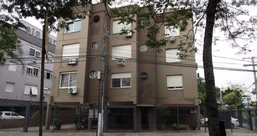 Apartamento no bairro cristal com 57 m2, 2 dormitórios, banheiro social, área de serviço, banheiro social, cozinha, estac.sem vaga, interfone, portão garagem automático, porteiro eletrônico, sala de e
