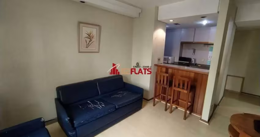 Flat com 1 quarto para alugar na Avenida Ibijaú, 364, Moema, São Paulo