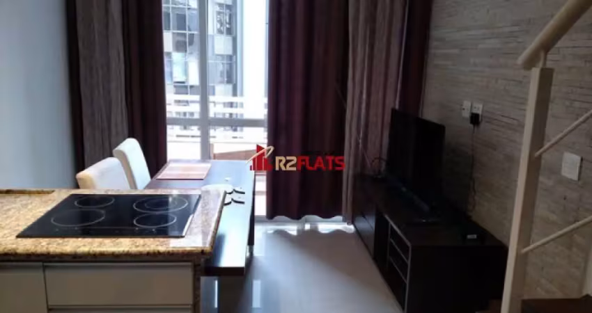 Flat com 1 quarto para alugar na Rua Sansão Alves dos Santos, 56, Cidade Monções, São Paulo