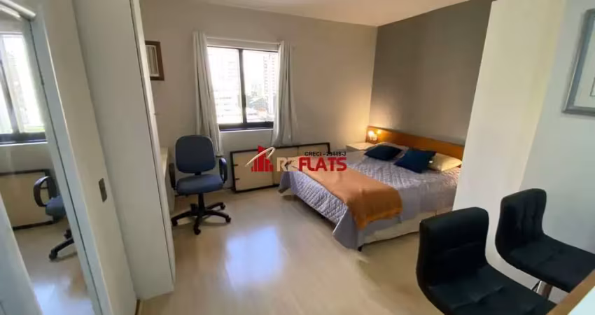 Flat com 1 quarto para alugar na Avenida Ibijaú, 364, Moema, São Paulo