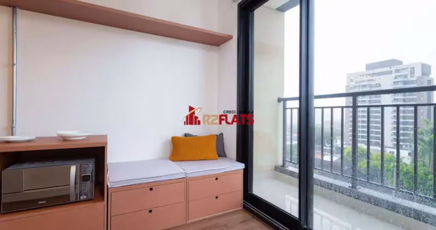 Flat com 1 quarto para alugar na Avenida das Carinas, 301, Indianópolis, São Paulo
