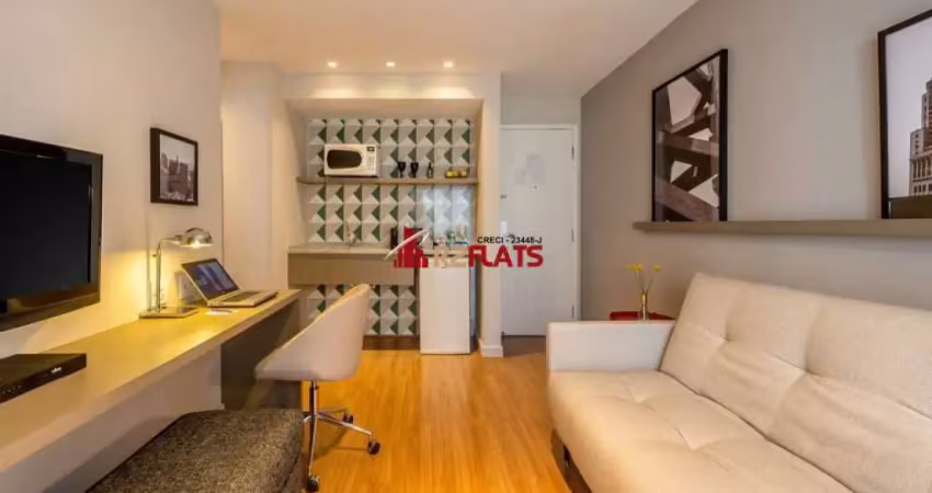 Flat com 1 quarto à venda na Avenida Lavandisca, 365, Moema, São Paulo