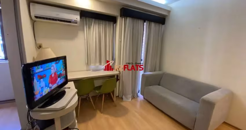 Flat com 1 quarto para alugar na Avenida Ibijaú, 364, Moema, São Paulo
