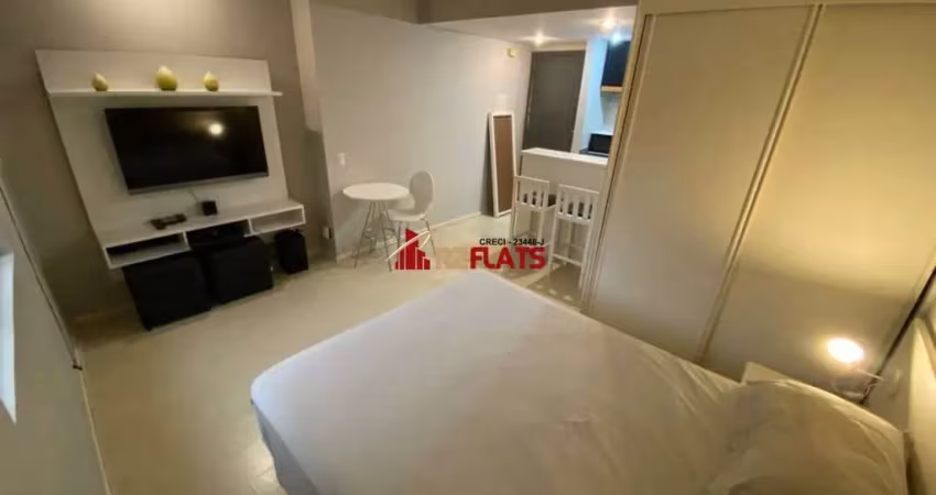 Flat com 1 quarto para alugar na Avenida Ibijaú, 364, Moema, São Paulo