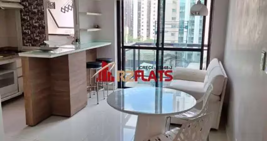 Flat com 1 quarto para alugar na Avenida Ibijaú, 355, Moema, São Paulo