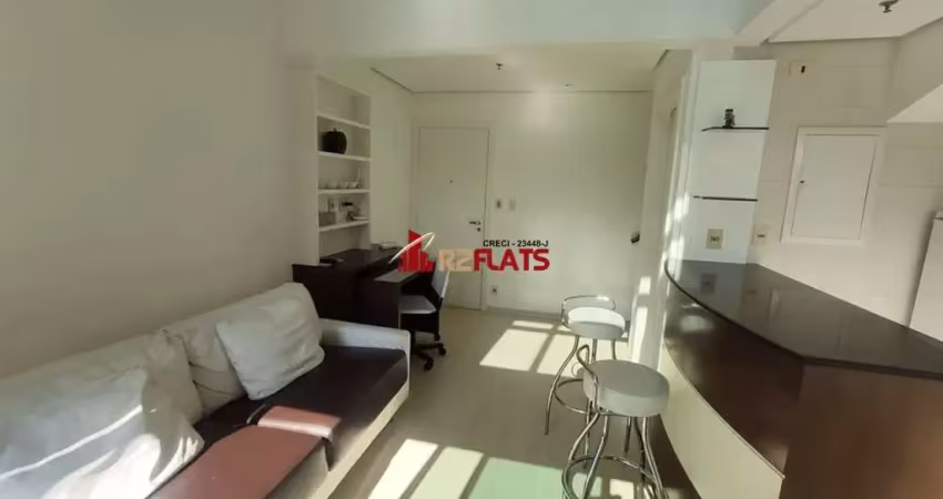 Flat com 1 quarto para alugar na Avenida Ibijaú, 355, Moema, São Paulo