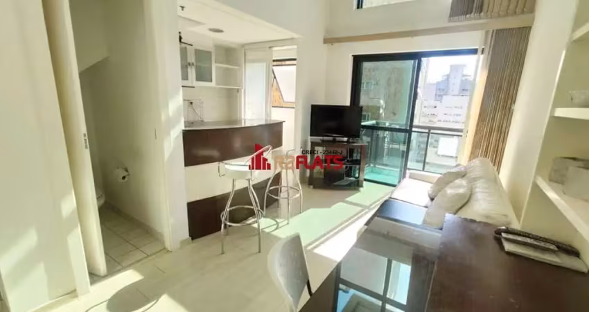 Flat com 1 quarto para alugar na Avenida Ibijaú, 355, Moema, São Paulo