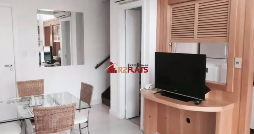 Flat com 1 quarto para alugar na Avenida Ibijaú, 355, Moema, São Paulo
