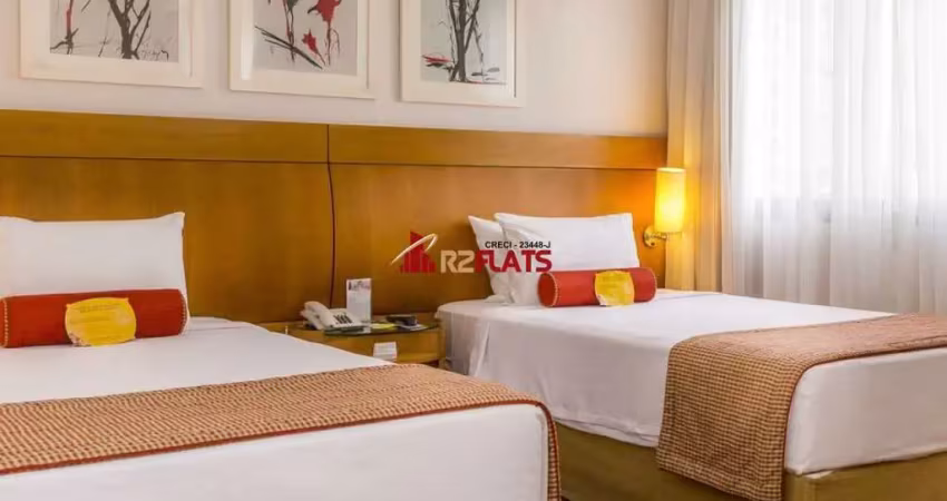 Flat com 1 quarto à venda na Avenida Rouxinol, 87, Moema, São Paulo