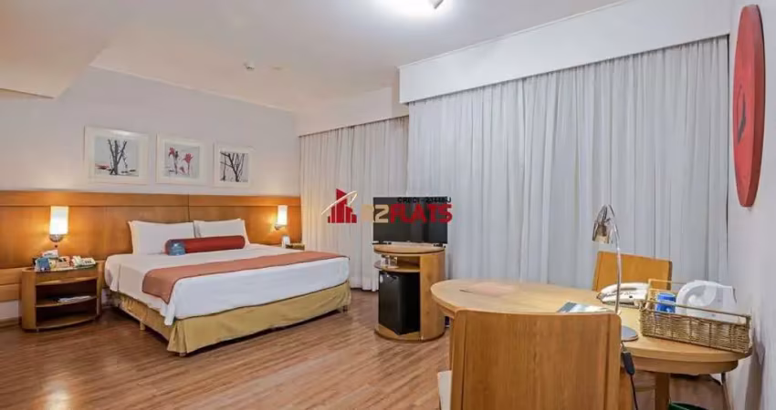 Flat com 1 quarto à venda na Avenida Rouxinol, 87, Moema, São Paulo